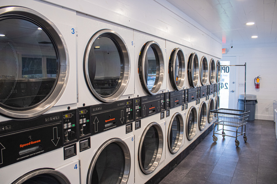 interior view of laundromat