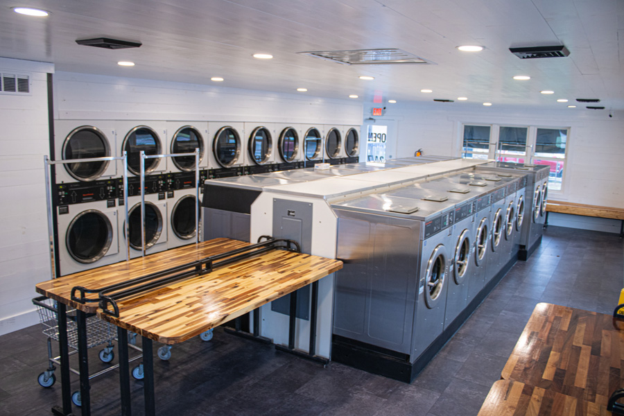 interior view of laundromat